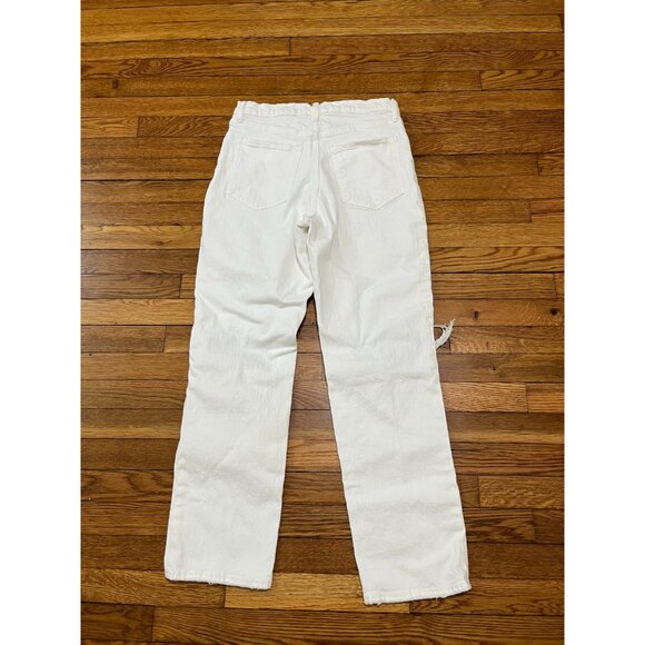 Abercrombie The 90s Straight Ultra High-Rise Jeans White Denim Women's Size 10 - Picture 4 of 4